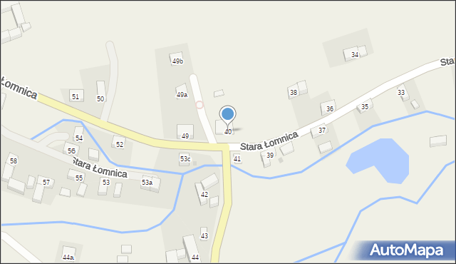 Stara Łomnica, Stara Łomnica, 40, mapa Stara Łomnica