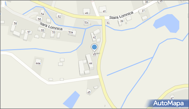 Stara Łomnica, Stara Łomnica, 43, mapa Stara Łomnica