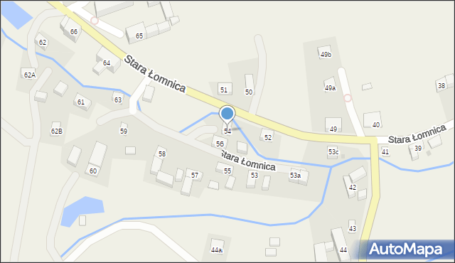 Stara Łomnica, Stara Łomnica, 54, mapa Stara Łomnica