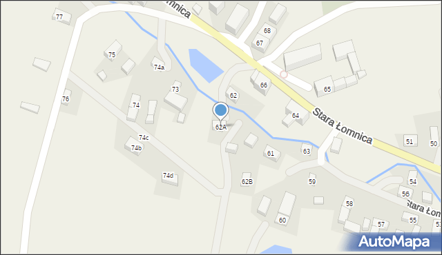 Stara Łomnica, Stara Łomnica, 62A, mapa Stara Łomnica