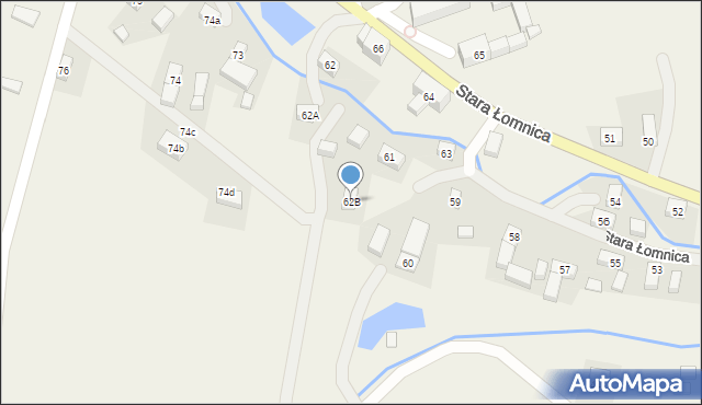 Stara Łomnica, Stara Łomnica, 62B, mapa Stara Łomnica