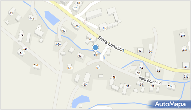 Stara Łomnica, Stara Łomnica, 63, mapa Stara Łomnica