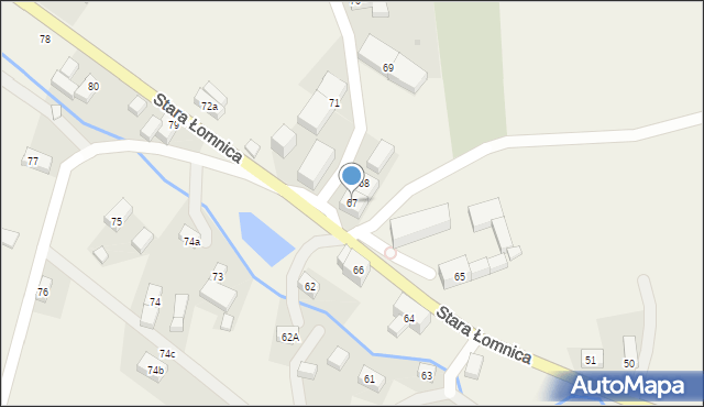 Stara Łomnica, Stara Łomnica, 67, mapa Stara Łomnica