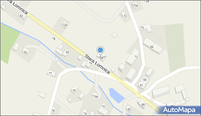 Stara Łomnica, Stara Łomnica, 72a, mapa Stara Łomnica