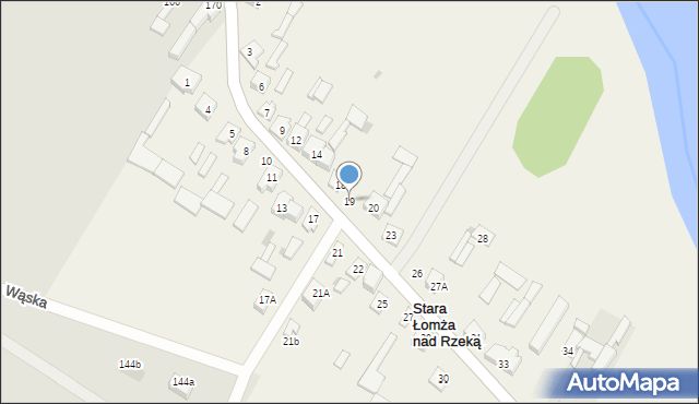 Stara Łomża nad Rzeką, Stara Łomża nad Rzeką, 19, mapa Stara Łomża nad Rzeką