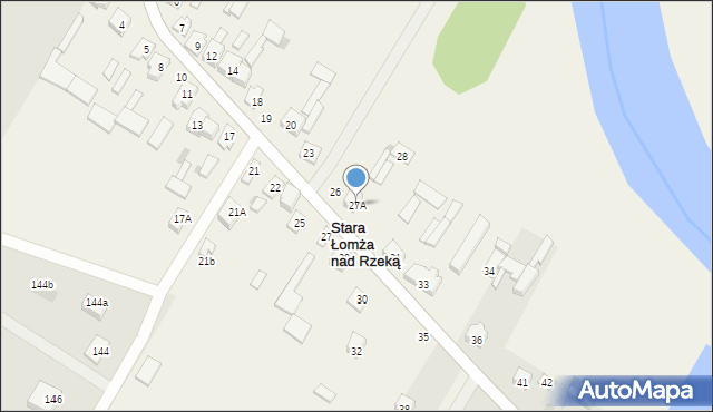 Stara Łomża nad Rzeką, Stara Łomża nad Rzeką, 27A, mapa Stara Łomża nad Rzeką