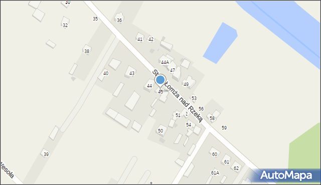 Stara Łomża nad Rzeką, Stara Łomża nad Rzeką, 45, mapa Stara Łomża nad Rzeką