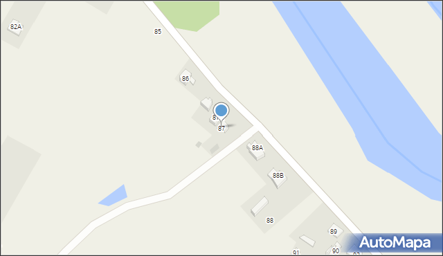 Stara Łomża nad Rzeką, Stara Łomża nad Rzeką, 87, mapa Stara Łomża nad Rzeką