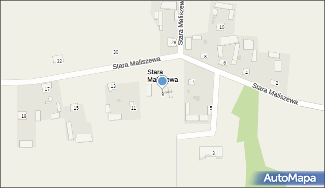 Stara Maliszewa, Stara Maliszewa, 9, mapa Stara Maliszewa