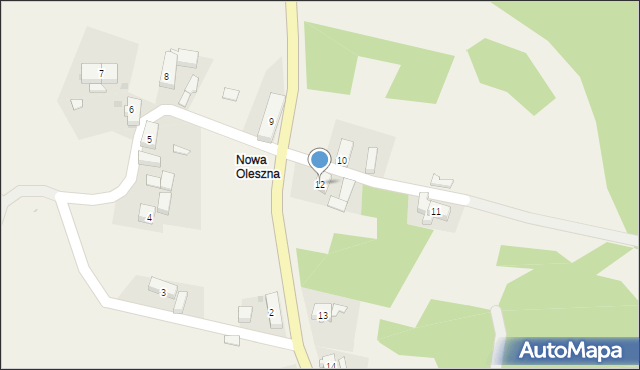 Stara Oleszna, Stara Oleszna, 12, mapa Stara Oleszna