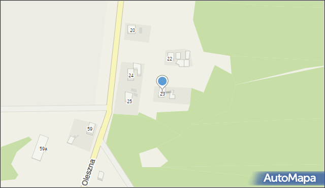 Stara Oleszna, Stara Oleszna, 23, mapa Stara Oleszna