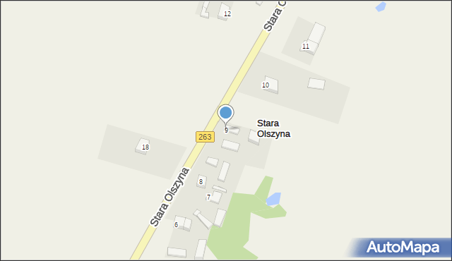 Stara Olszyna, Stara Olszyna, 9, mapa Stara Olszyna