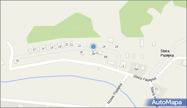 Stara Pasłęka, Stara Pasłęka, 8d, mapa Stara Pasłęka
