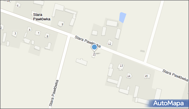 Stara Pawłówka, Stara Pawłówka, 11, mapa Stara Pawłówka