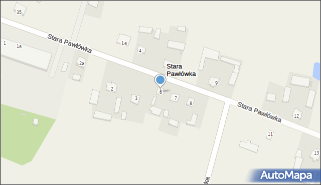 Stara Pawłówka, Stara Pawłówka, 6, mapa Stara Pawłówka