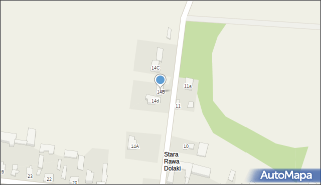 Stara Rawa, Stara Rawa, 14B, mapa Stara Rawa
