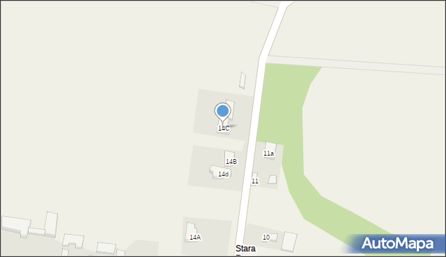 Stara Rawa, Stara Rawa, 14C, mapa Stara Rawa