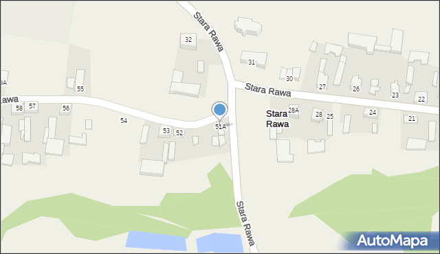Stara Rawa, Stara Rawa, 51A, mapa Stara Rawa