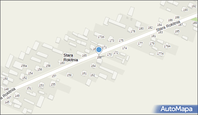 Stara Rokitnia, Stara Rokitnia, 168, mapa Stara Rokitnia