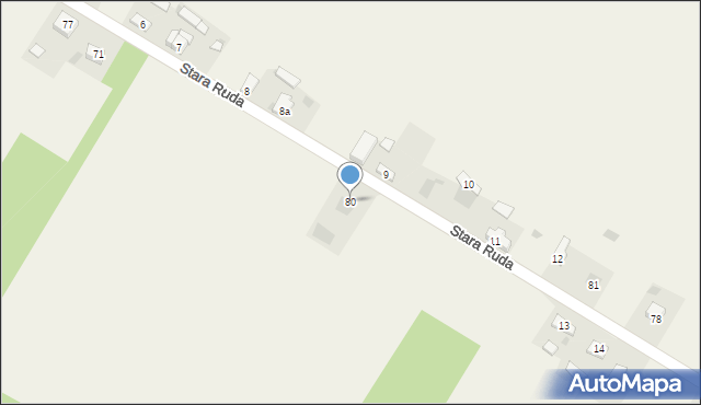 Stara Ruda, Stara Ruda, 80, mapa Stara Ruda