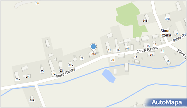 Stara Rzeka, Stara Rzeka, 21a, mapa Stara Rzeka