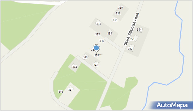 Stara Sikorska Huta, Stara Sikorska Huta, 339, mapa Stara Sikorska Huta