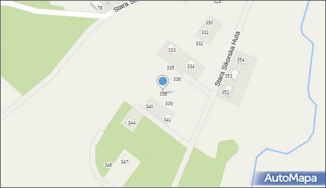 Stara Sikorska Huta, Stara Sikorska Huta, 338, mapa Stara Sikorska Huta