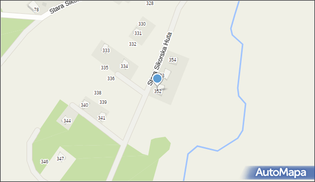 Stara Sikorska Huta, Stara Sikorska Huta, 352, mapa Stara Sikorska Huta