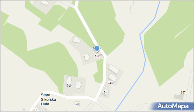 Stara Sikorska Huta, Stara Sikorska Huta, 511, mapa Stara Sikorska Huta