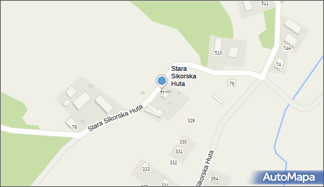 Stara Sikorska Huta, Stara Sikorska Huta, 77, mapa Stara Sikorska Huta