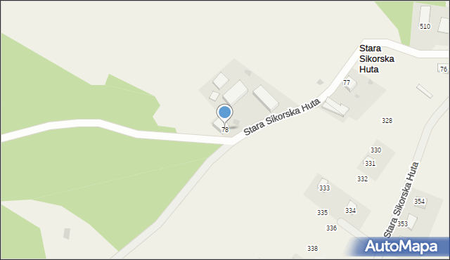 Stara Sikorska Huta, Stara Sikorska Huta, 78, mapa Stara Sikorska Huta