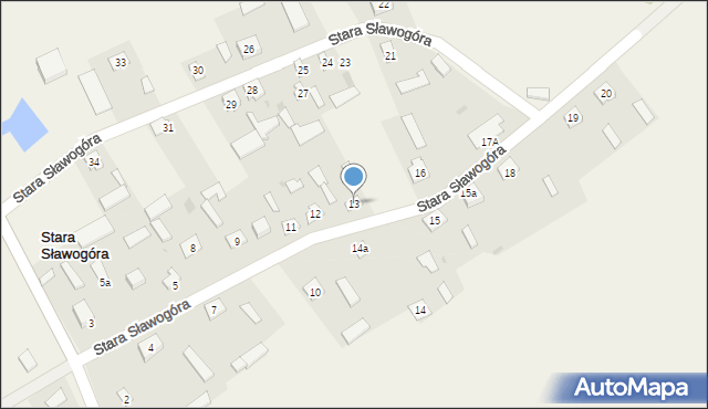 Stara Sławogóra, Stara Sławogóra, 13, mapa Stara Sławogóra