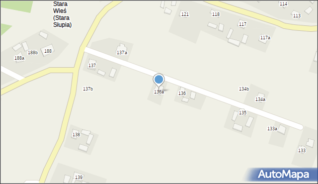Stara Słupia, Stara Słupia, 136a, mapa Stara Słupia