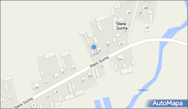 Stara Sucha, Stara Sucha, 13, mapa Stara Sucha