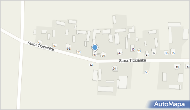 Stara Trzcianka, Stara Trzcianka, 51, mapa Stara Trzcianka
