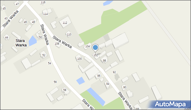 Stara Warka, Stara Warka, 102, mapa Stara Warka