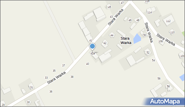 Stara Warka, Stara Warka, 42a, mapa Stara Warka