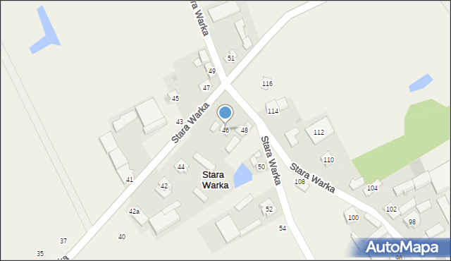 Stara Warka, Stara Warka, 46, mapa Stara Warka