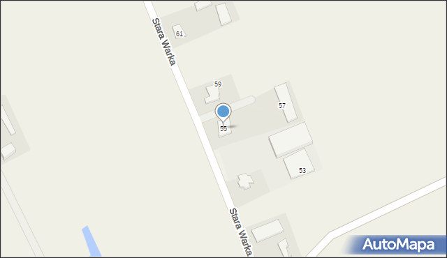 Stara Warka, Stara Warka, 55, mapa Stara Warka