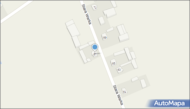 Stara Warka, Stara Warka, 67, mapa Stara Warka