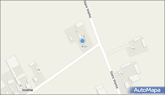 Stara Warka, Stara Warka, 77, mapa Stara Warka