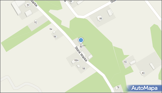 Stara Warka, Stara Warka, 84, mapa Stara Warka