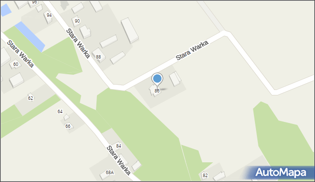 Stara Warka, Stara Warka, 86, mapa Stara Warka