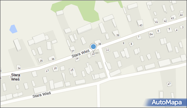 Stara Wieś, Stara Wieś, 12, mapa Stara Wieś