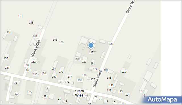 Stara Wieś, Stara Wieś, 182, mapa Stara Wieś