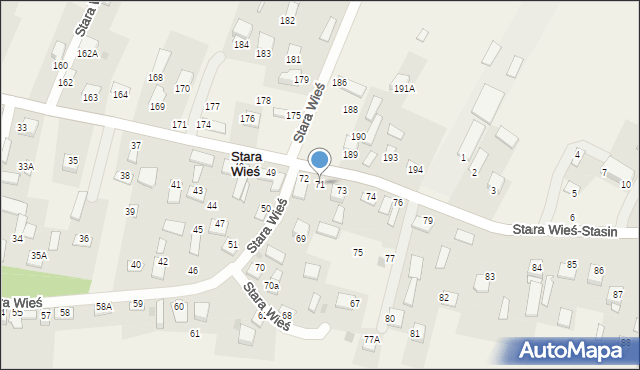Stara Wieś, Stara Wieś, 71, mapa Stara Wieś
