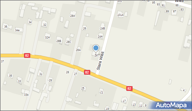 Stara Wieś, Stara Wieś, 24, mapa Stara Wieś