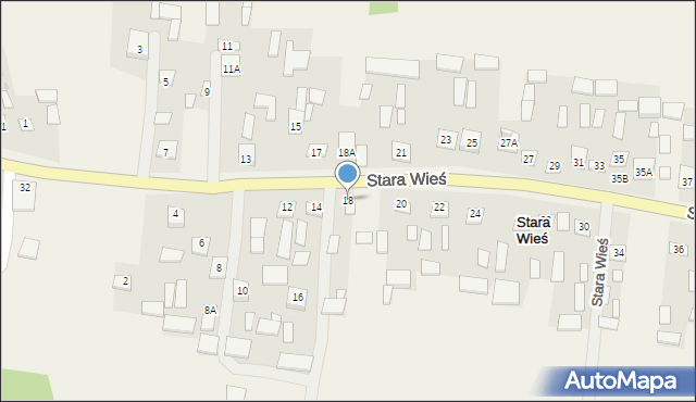 Stara Wieś, Stara Wieś, 18, mapa Stara Wieś