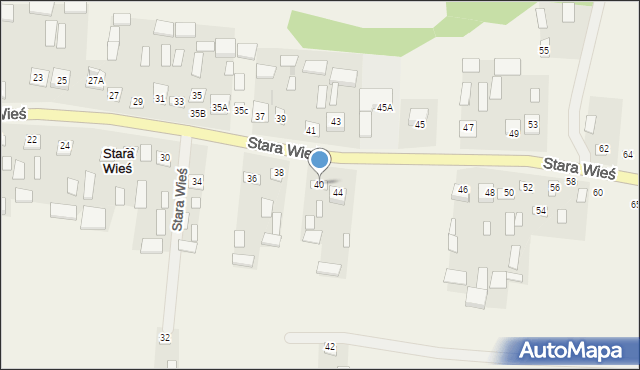 Stara Wieś, Stara Wieś, 40, mapa Stara Wieś