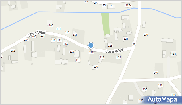 Stara Wieś, Stara Wieś, 121, mapa Stara Wieś